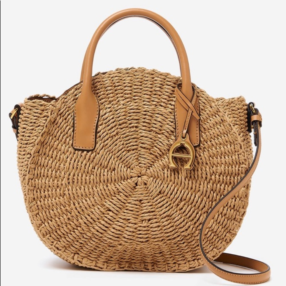 Etienne Aigner woven wicker crossbody